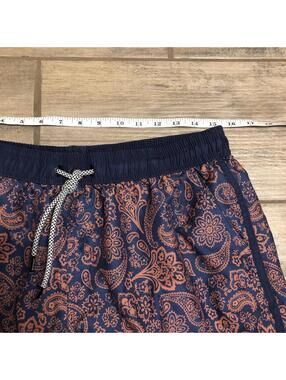 Maamgic Mens Swim Trunks Size L Blue Bathing Suit Coral Shorts Lined